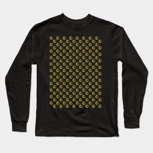 Yin Yang Design - Yellow Color Pattern Long Sleeve T-Shirt